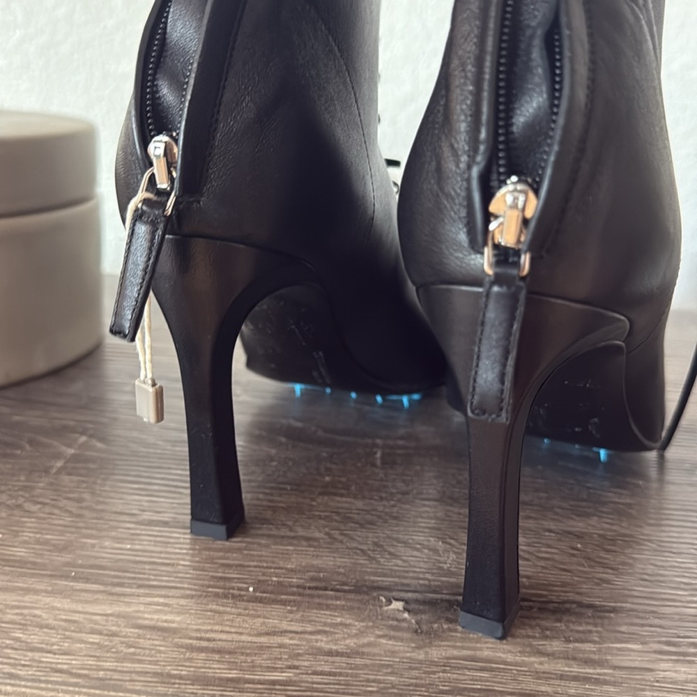 $1751 Off-White c/o Virgil Abloh Women's Lace-up Leather Ankle Boots - Picture 6 of 8